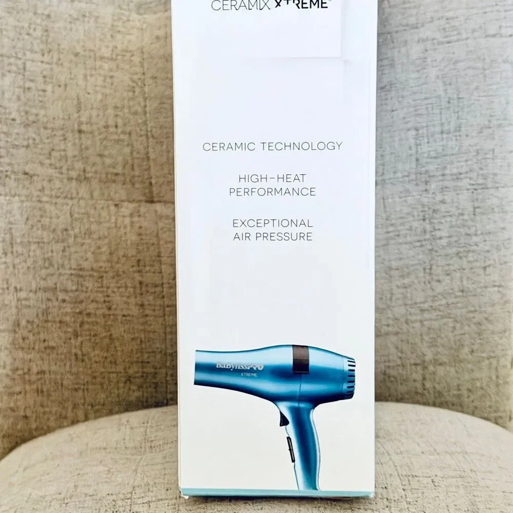 NWT Babyliss PRO Rare!!! Ceramix Xtreme 2000W Porcelain Ceramic Blue Hair Dryer